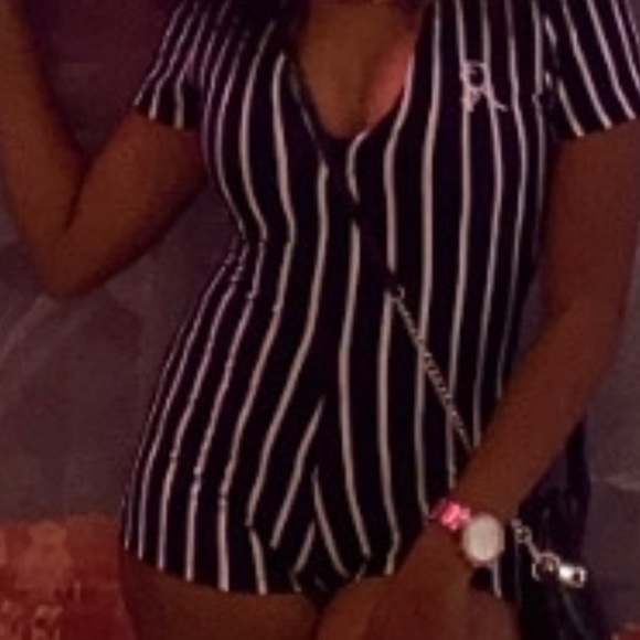 So Real Black and White Romper - Picture 3 of 5